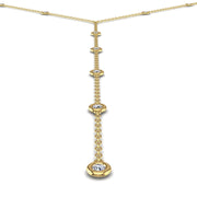 Pendentif diamants naturels ronds 0.44 carat or jaune Lidia